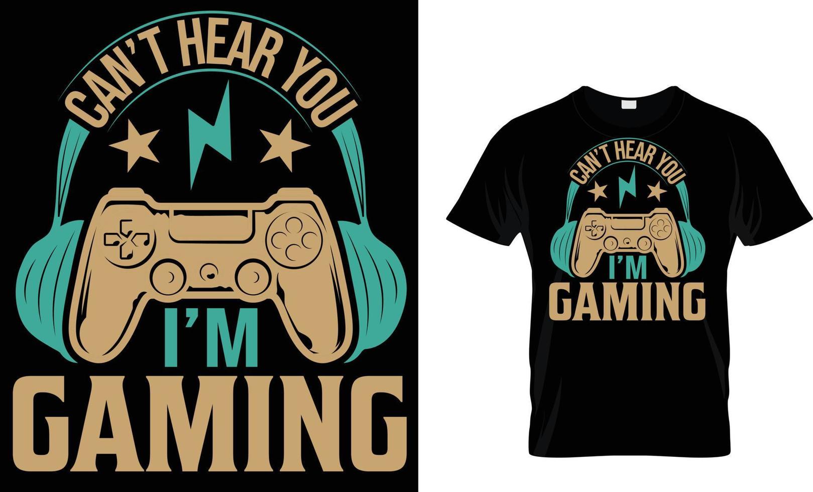 Gaming T-Shirt design vector