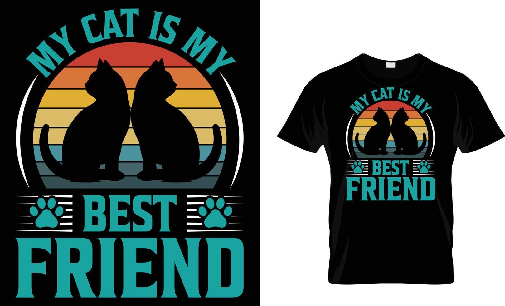 Cat T-Shirt design vector