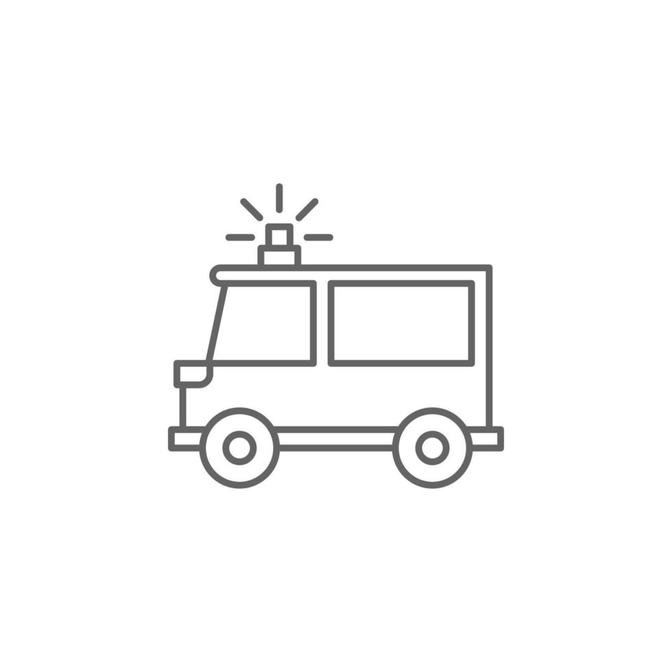 Emergencies, ambulance vector icon illustration