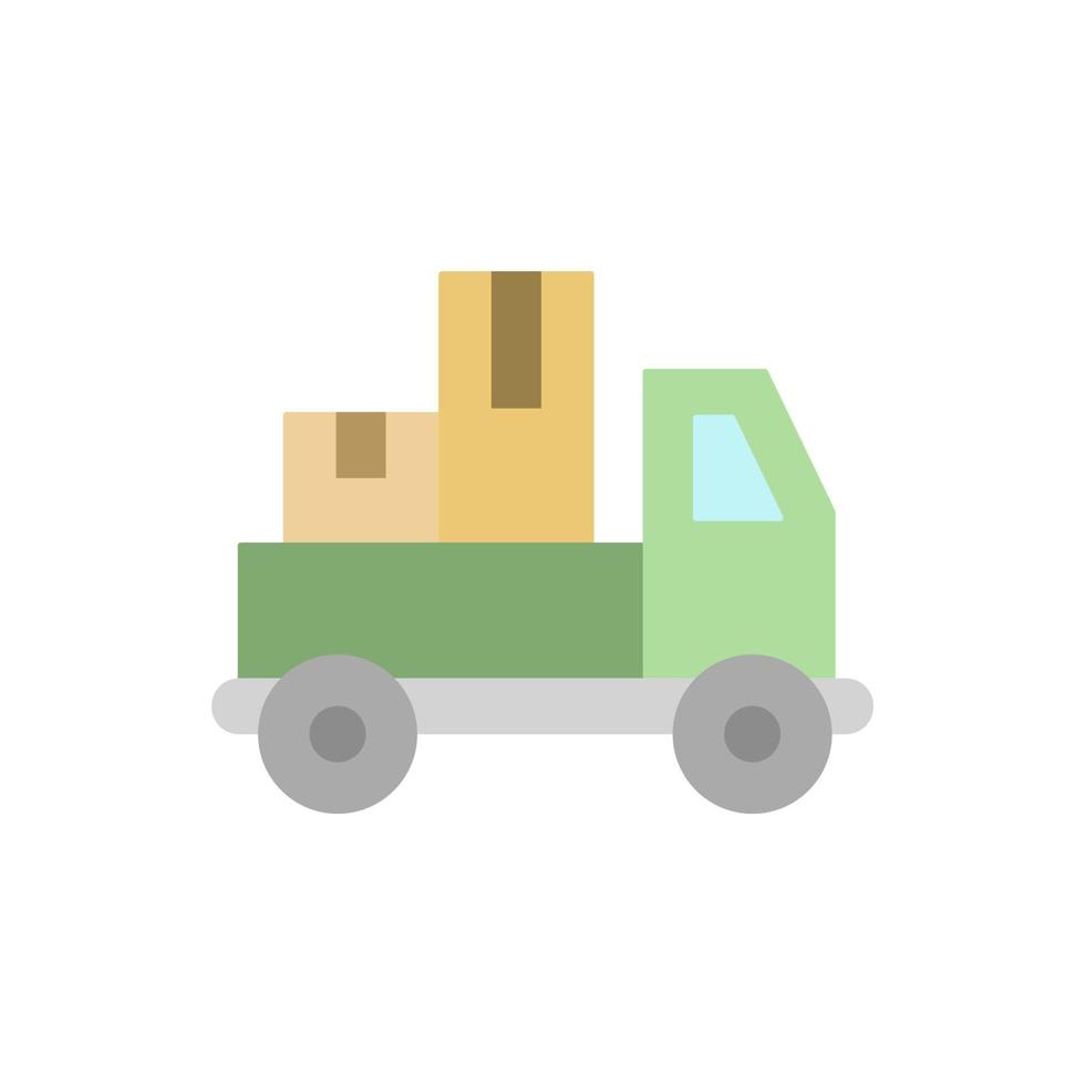 Delivery truck, manufacturing vector icon illustration