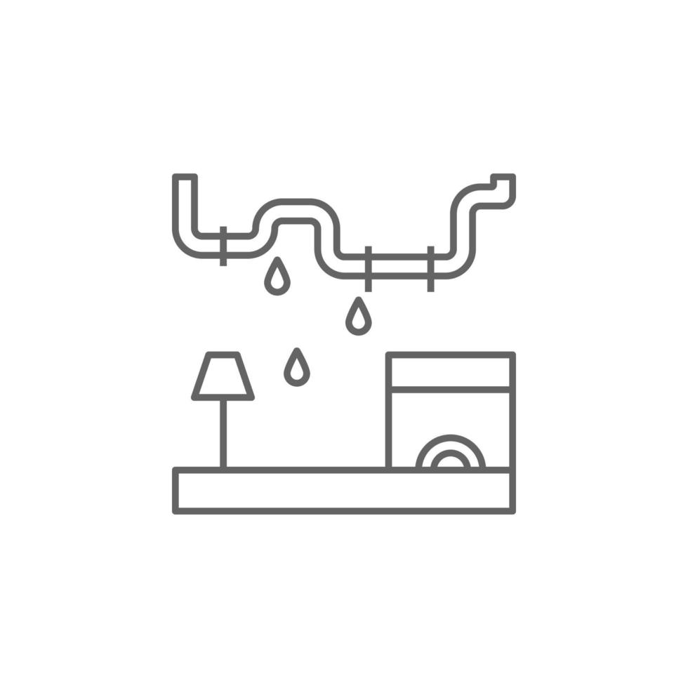 Plumber, flood, broken vector icon illustration