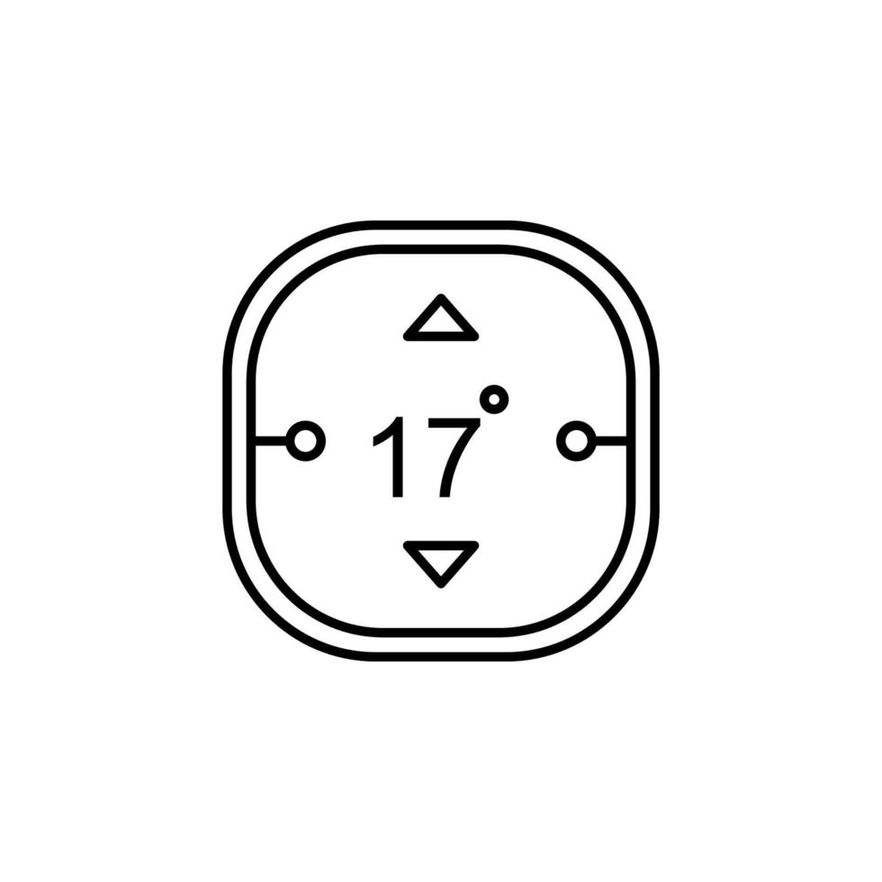 Smart thermostat vector icon illustration