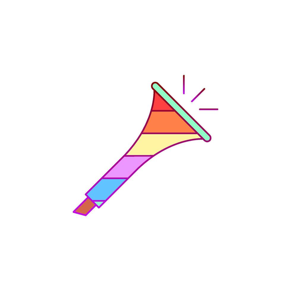 Horn, pride day vector icon illustration