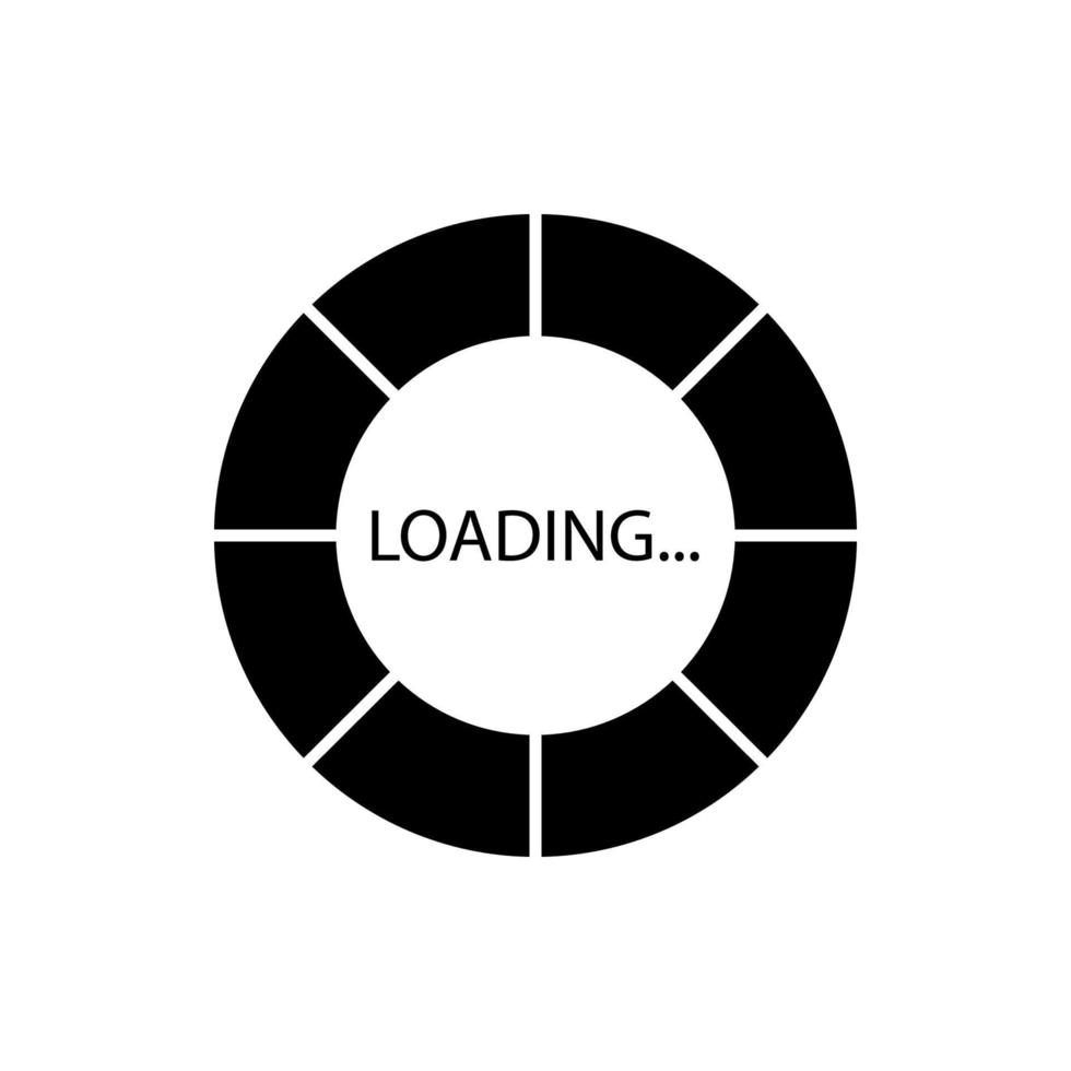 loading in pie vector icon illustration