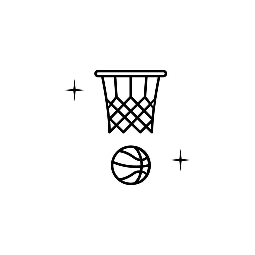 baloncesto, deporte vector icono ilustración