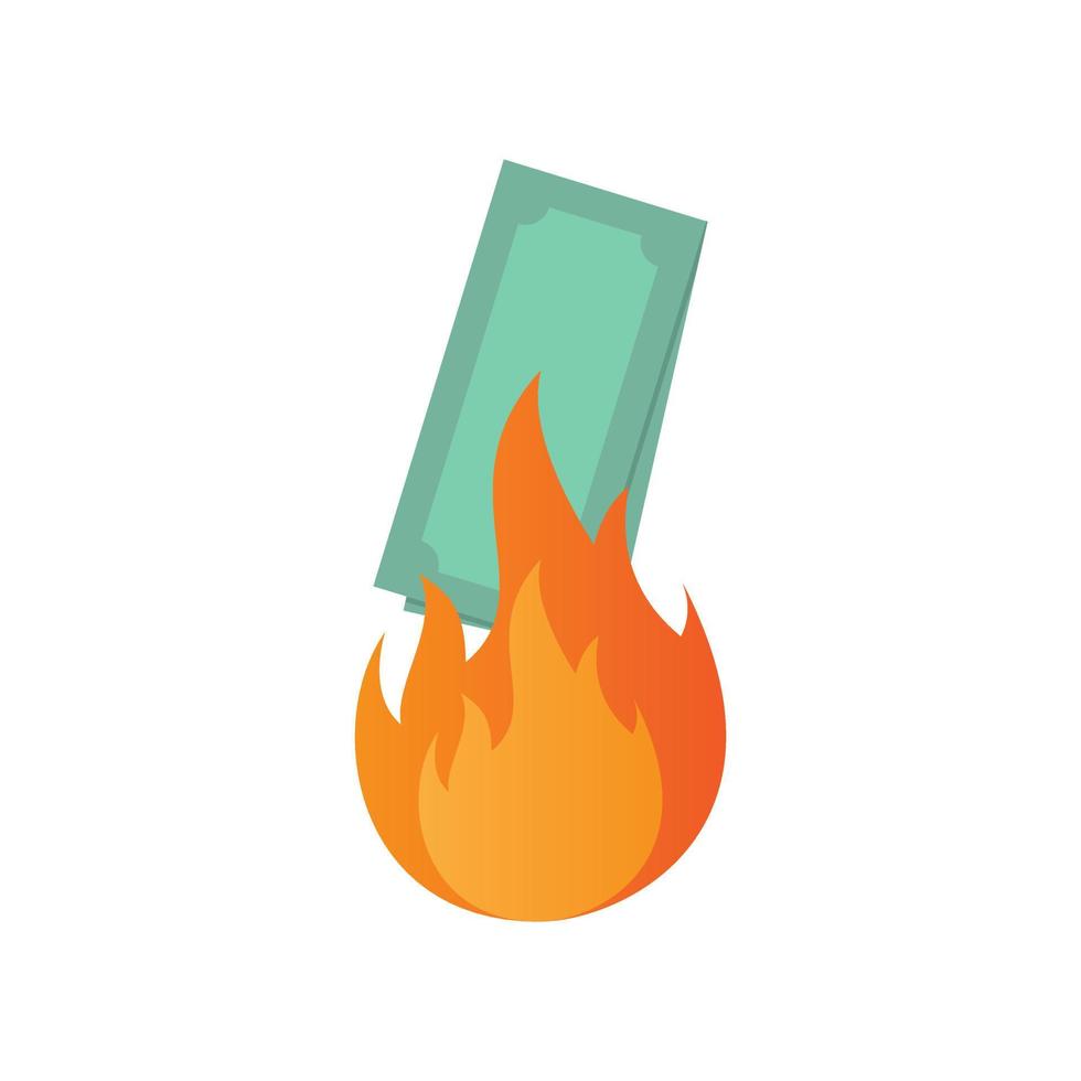 Burn money vector design illustration