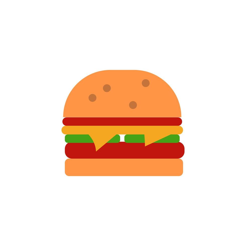 hamburger colored vector icon illustration