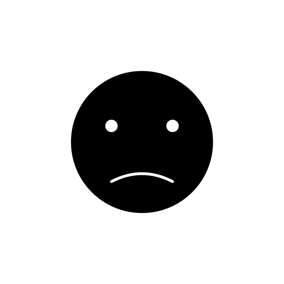 sad smiley vector icon illustration