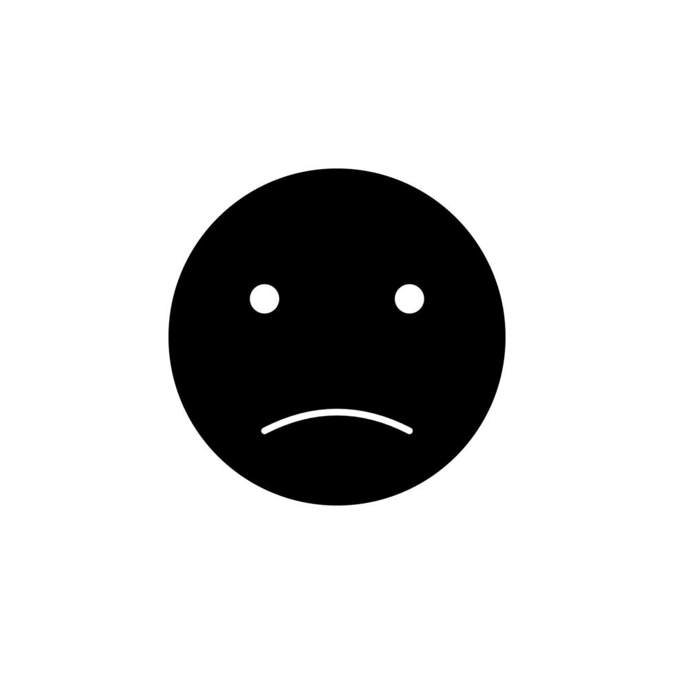 sad smiley vector icon illustration