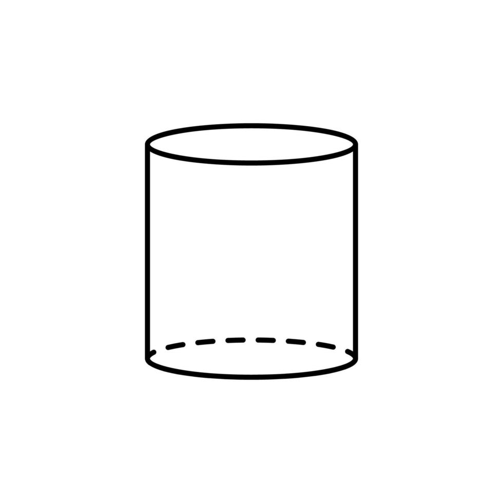 Geometric shapes, cylinder vector icon illustration