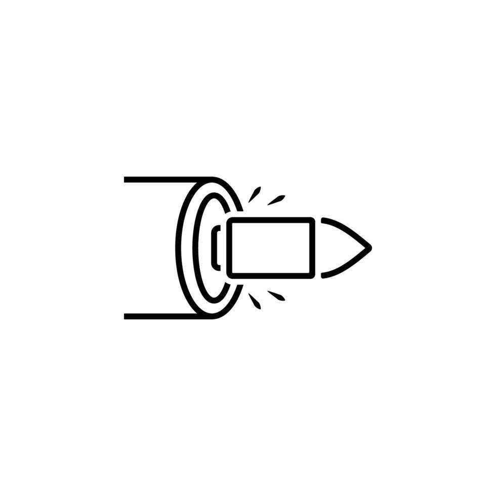 gun, weapon, shoot vector icon illustration