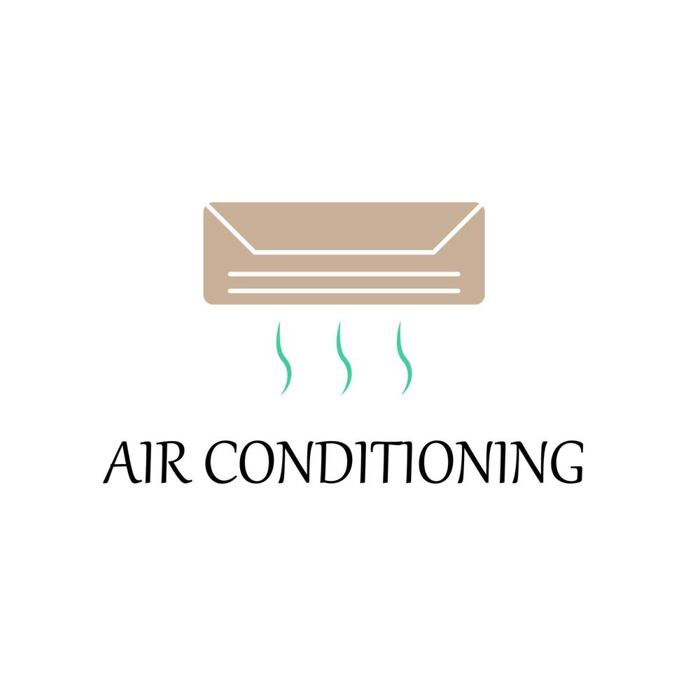 colored air conditioning vector icon illustration