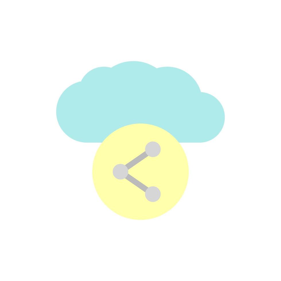 Cloud, share vector icon illustration