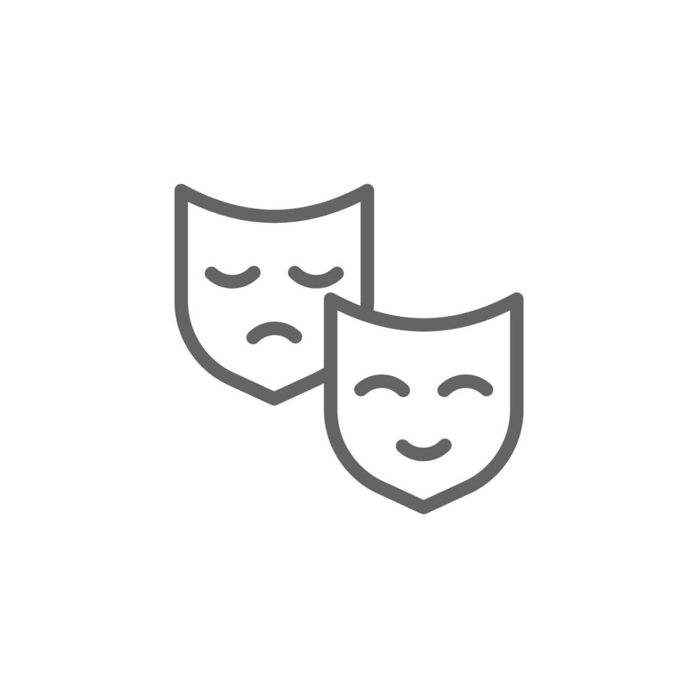 Theatre Masks vector icon illustration