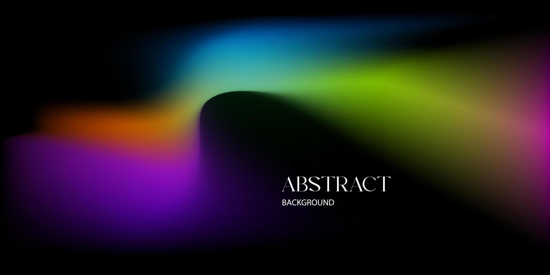 Colorful abstract background template dark design neon gradient color on black vector