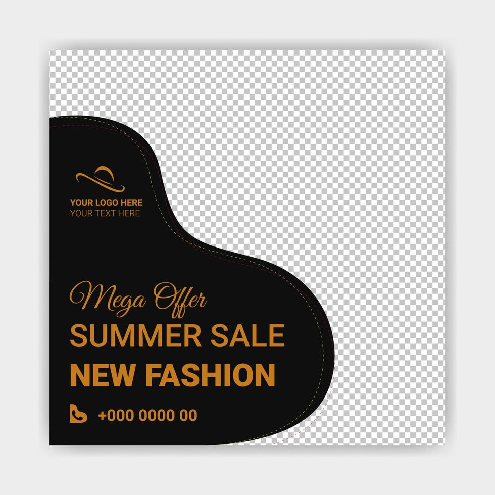 Summer Clothing Fashion Discount offer 2023, 50 percent off post vector templates