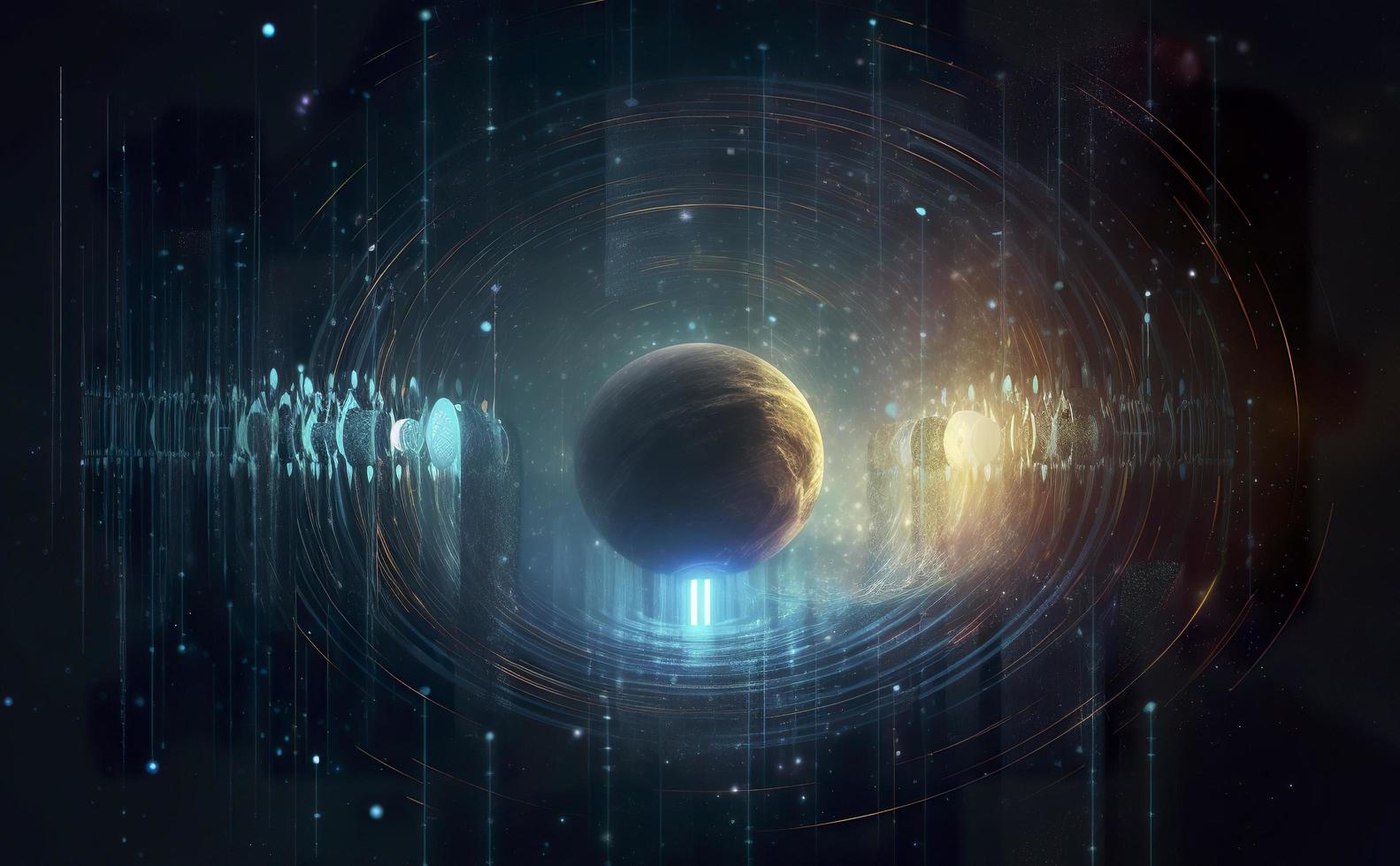 The Universal Operating System, the soul of the Universe entity, within this OS lives every single instruction needed for the creation code, generat ai photo