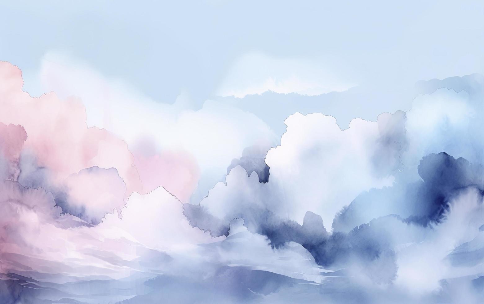 a beautiful watercolor abstract background featuring blue, purple, and pink, in the style of realistic blue skies, sky blue and white, light gray and sky blue, generate ai photo