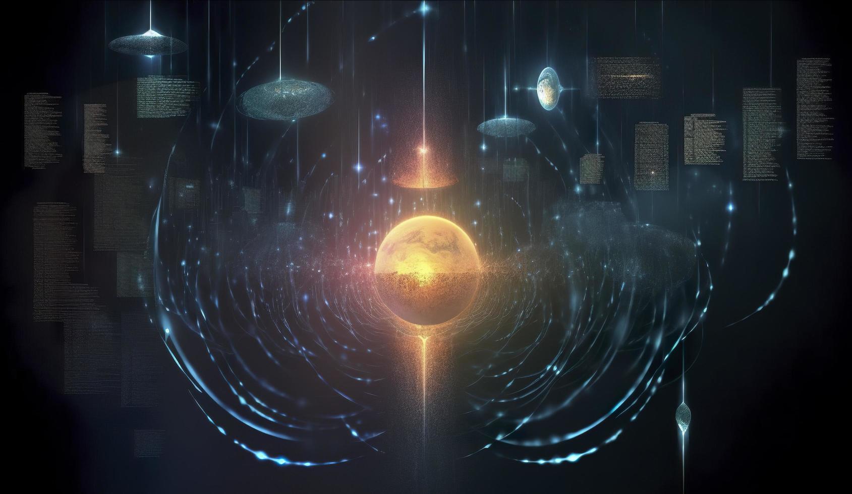 The Universal Operating System, the soul of the Universe entity, within this OS lives every single instruction needed for the creation code, generat ai photo