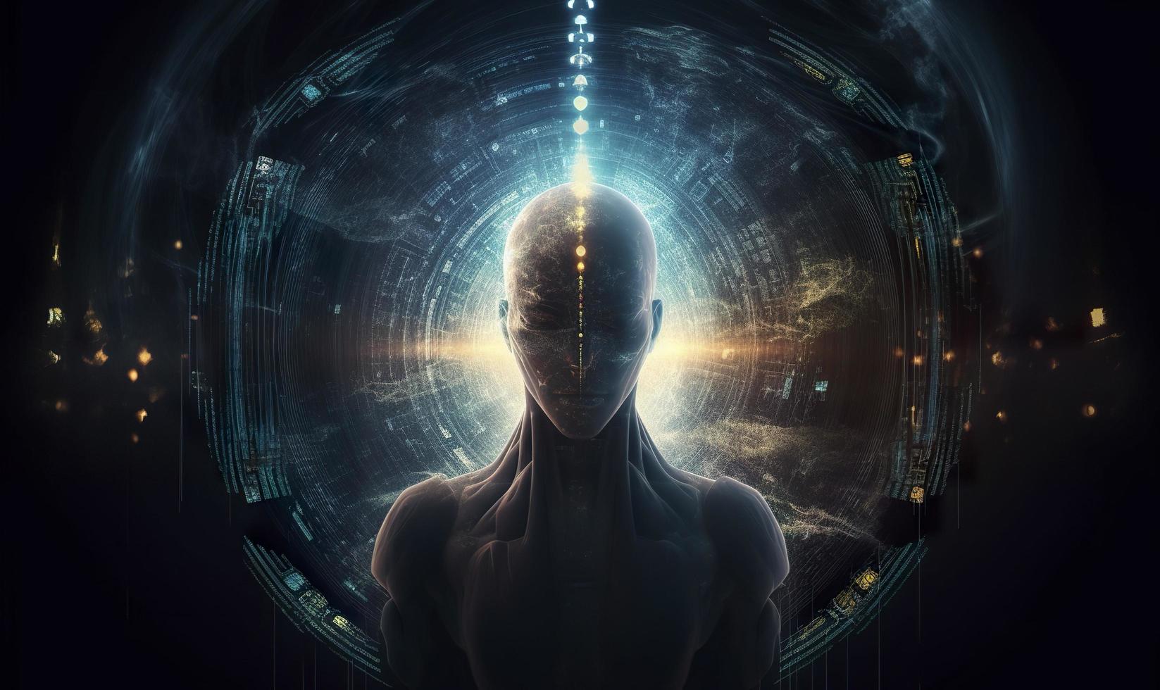 The Universal Operating System, the soul of the Universe entity, within this OS lives every single instruction needed for the creation code, generat ai photo