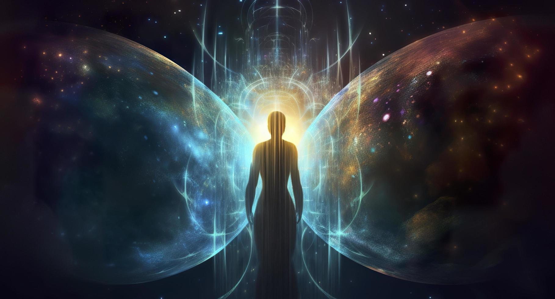 The Universal Operating System, the soul of the Universe entity, within this OS lives every single instruction needed for the creation code, generat ai photo