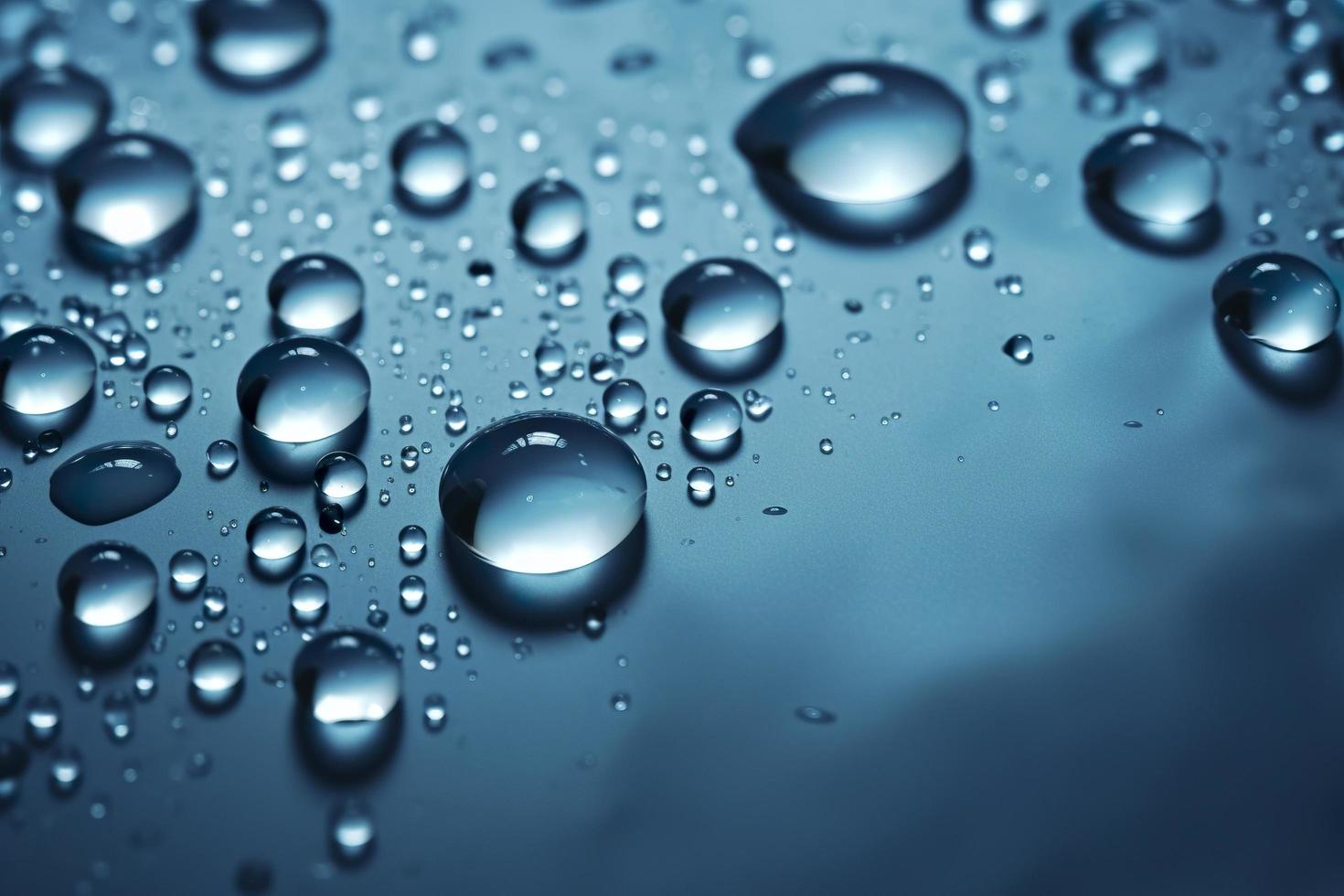 An image of several drops of water on a blue surface, in the style of detailed texture, matte photo, contemporary candy - coated, light azure and sky blue, generate ai photo