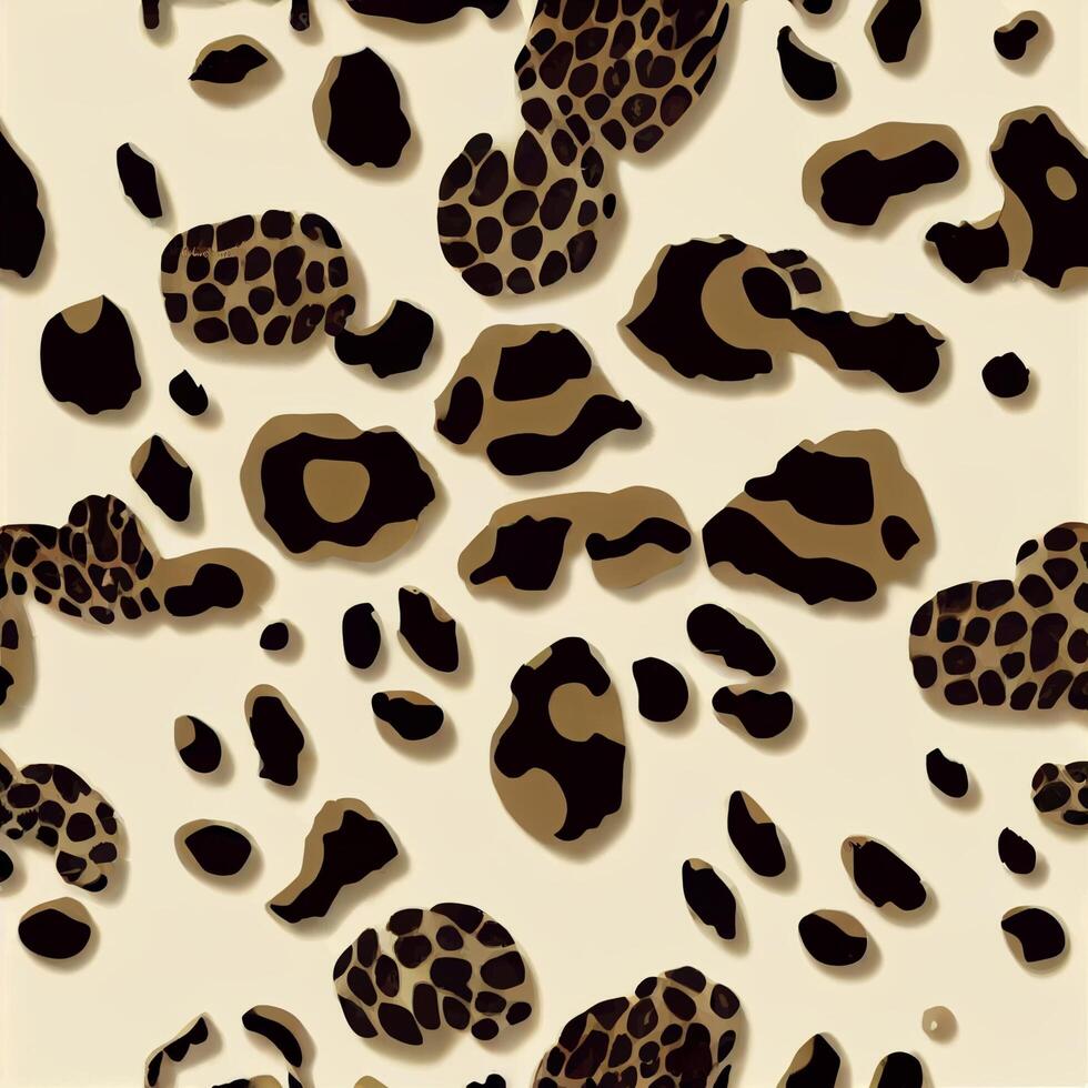 marrón y negro animal impresión modelo en un blanco antecedentes. generativo ai. foto