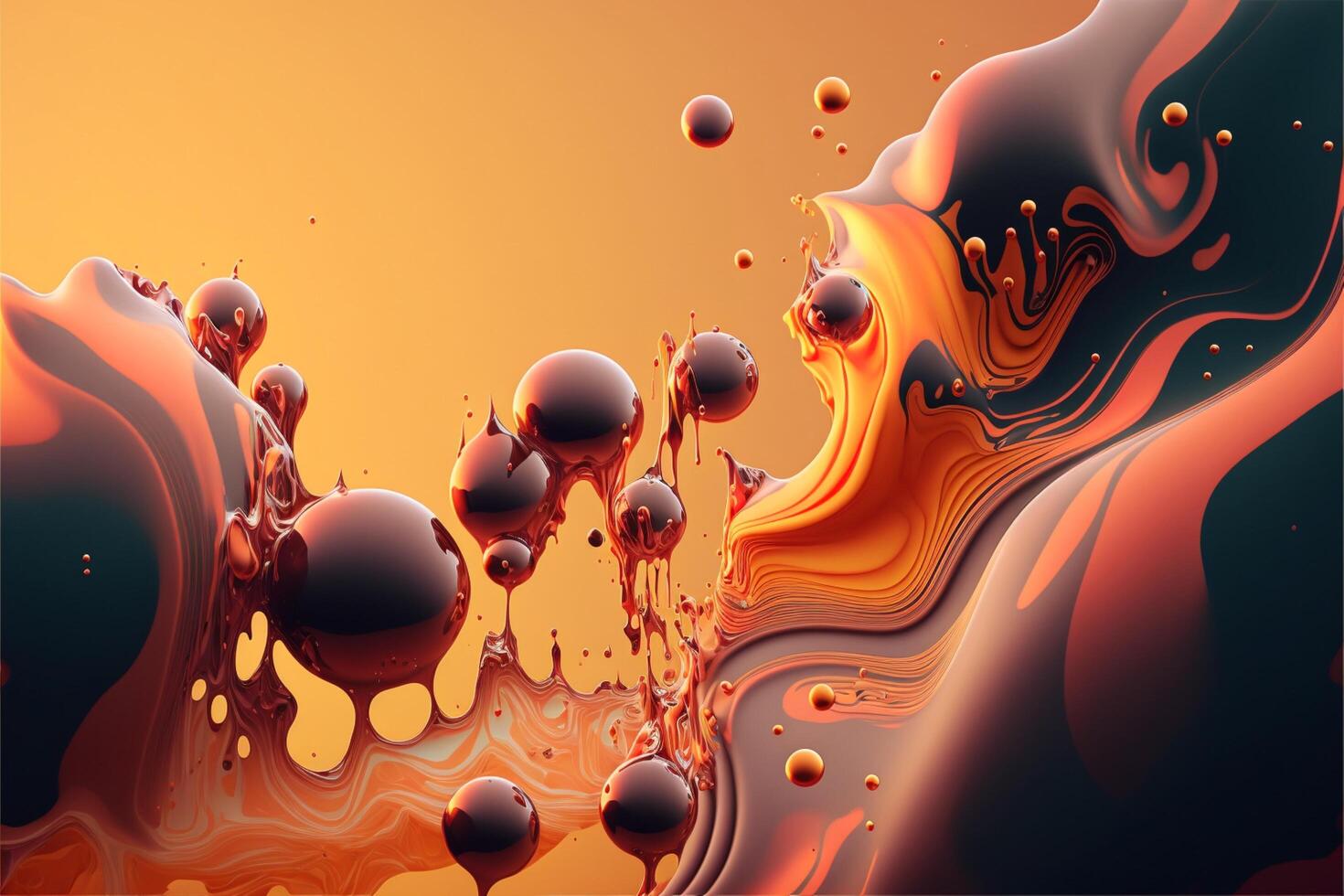 bunch of liquid bubbles floating on top of each other. . photo