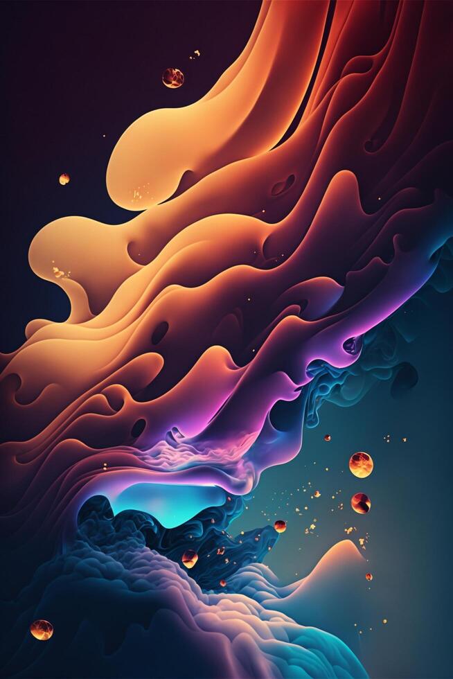 close up of a colorful painting on a black background. . photo