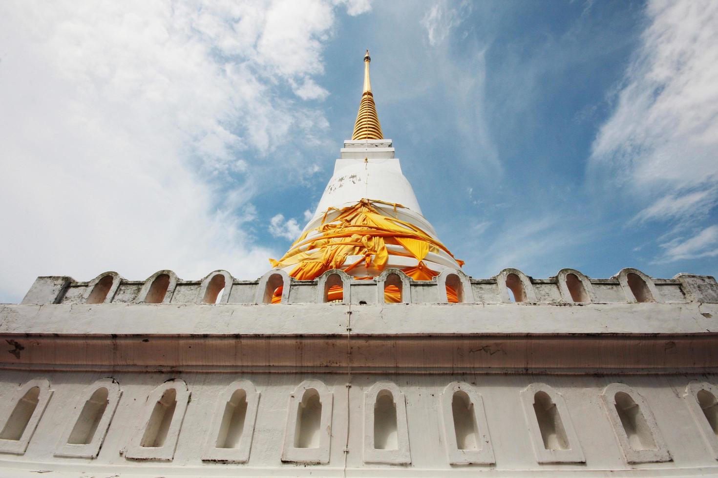 Heritage White Pagoda temple located at Tangkouan Hill of Songkla city, Thailand photo