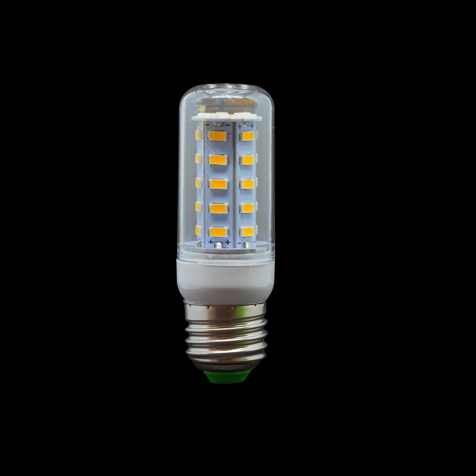 led light blub on background with clipping path. photo