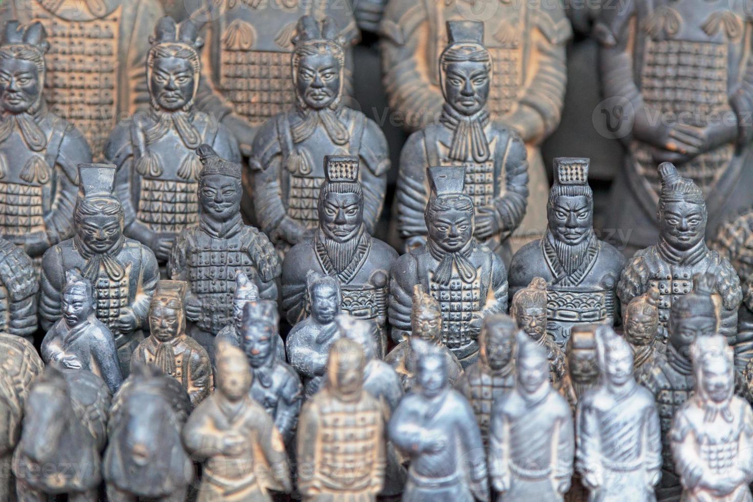 Small terracotta warriors for sale at a Chinese market 23044425 Stock