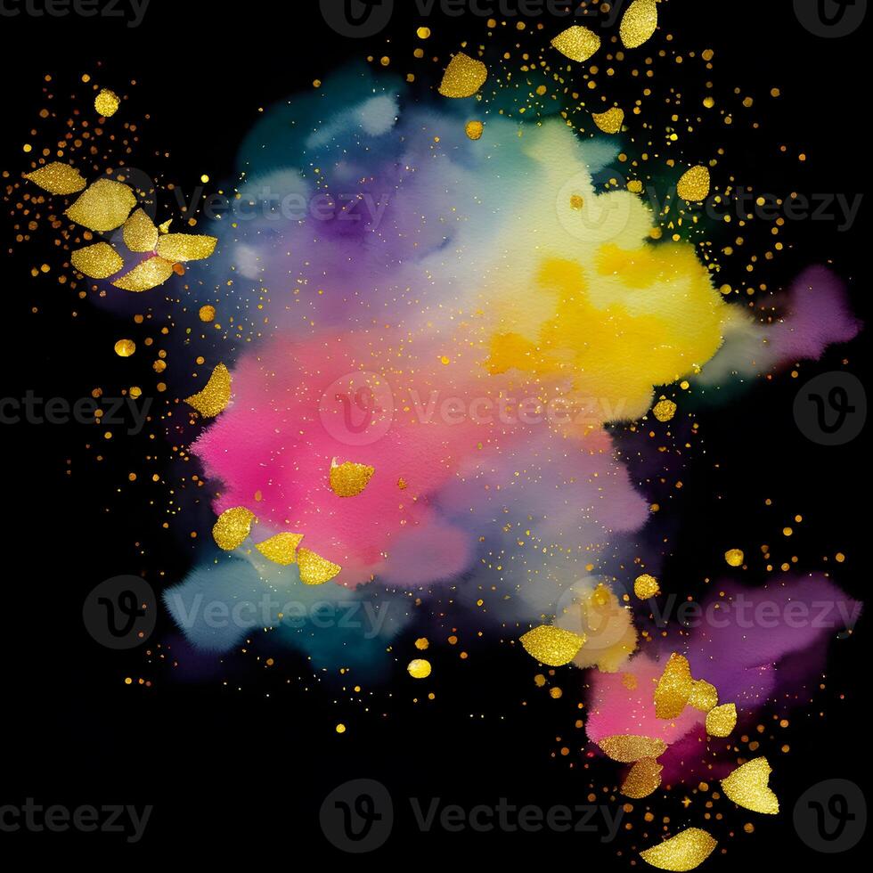 Abstract watercolor glitter background, Watercolor splash painting texture, Abstract luxury texture, Acrylic liquid glitter texture, photo