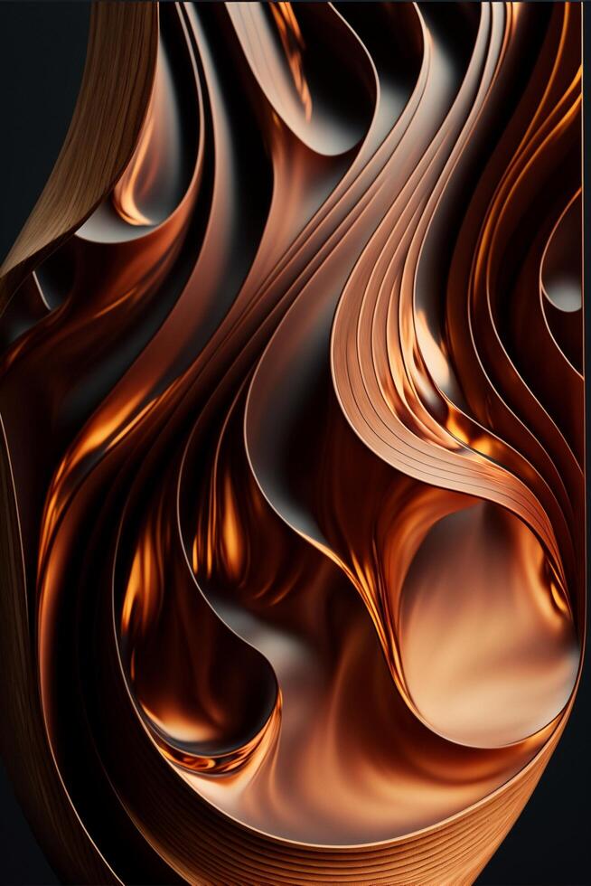 close up of a metal object on a black background. . photo