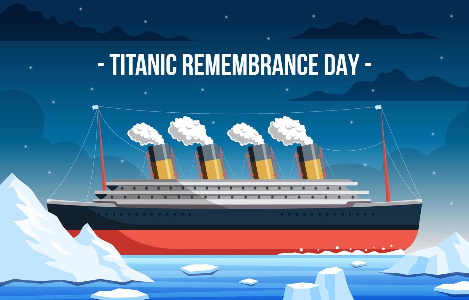 Titanic Remembrance Day vector