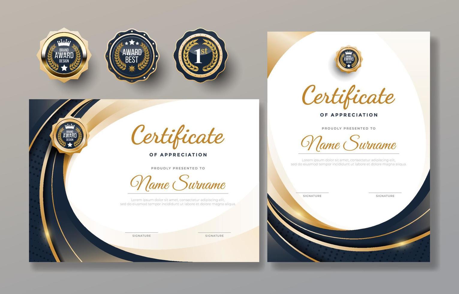 Certificate Eduaction Template vector