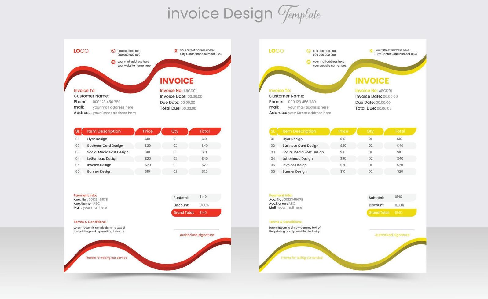 mínimo corporativo negocio factura diseño para el corporativo oficina. facturación citas, dinero cuentas o precio facturas, y pago acuerdo diseño plantillas creativo factura modelo vector