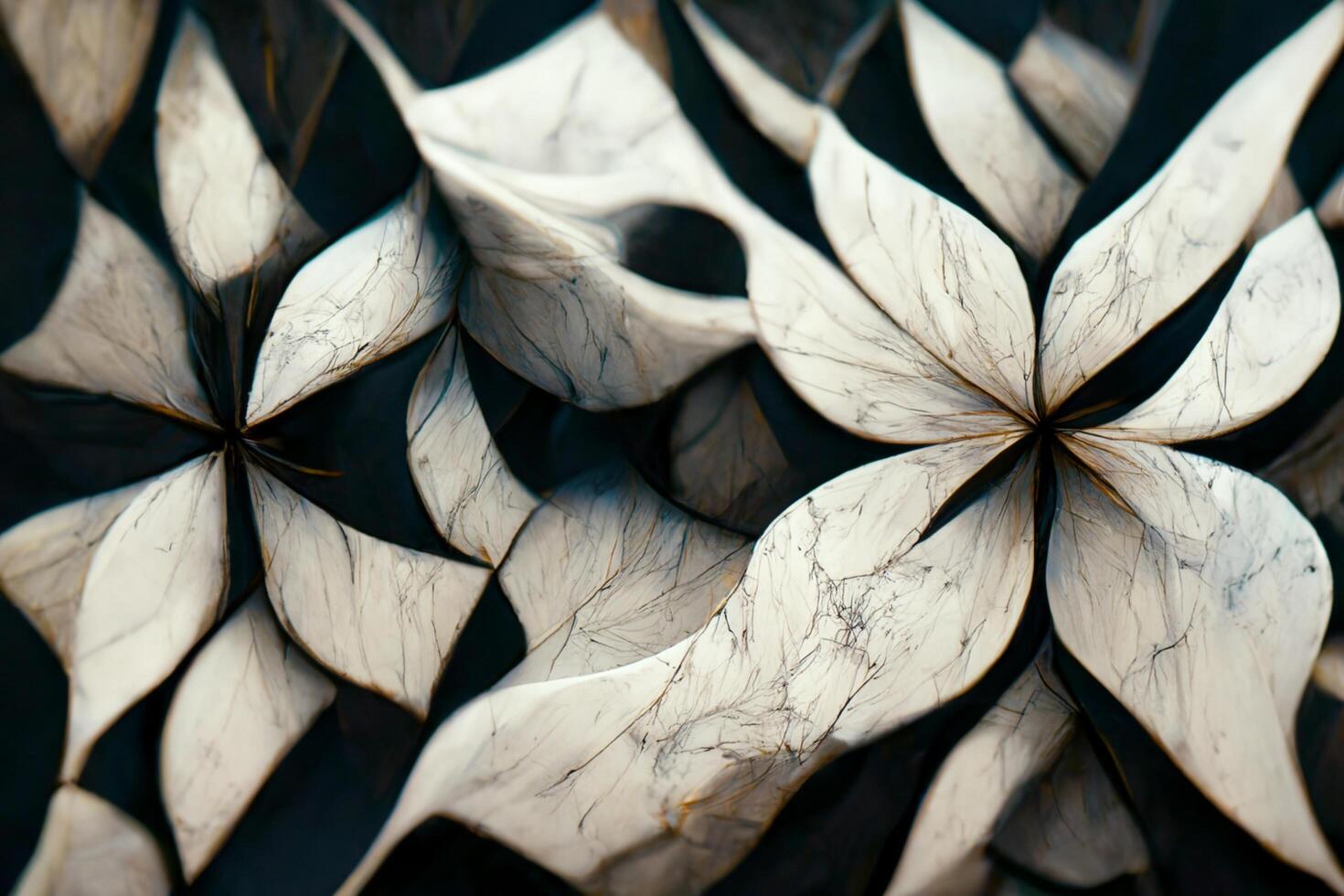 bunch of paper flowers sitting on top of a table. . photo