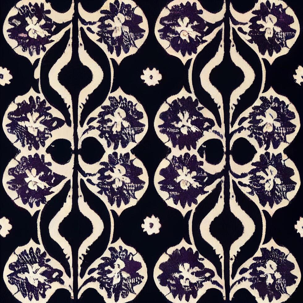 purple and white floral design on a black background. . photo