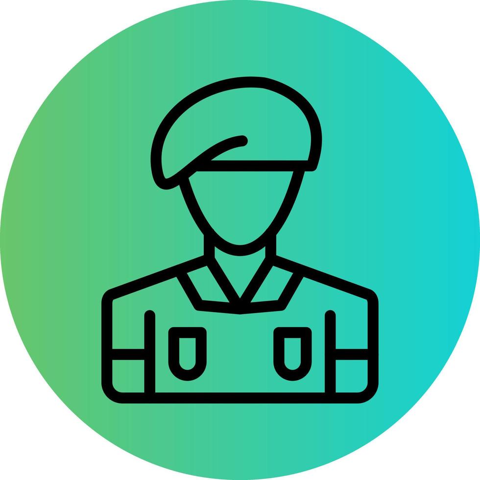 Army Soldier Vector Icon Design