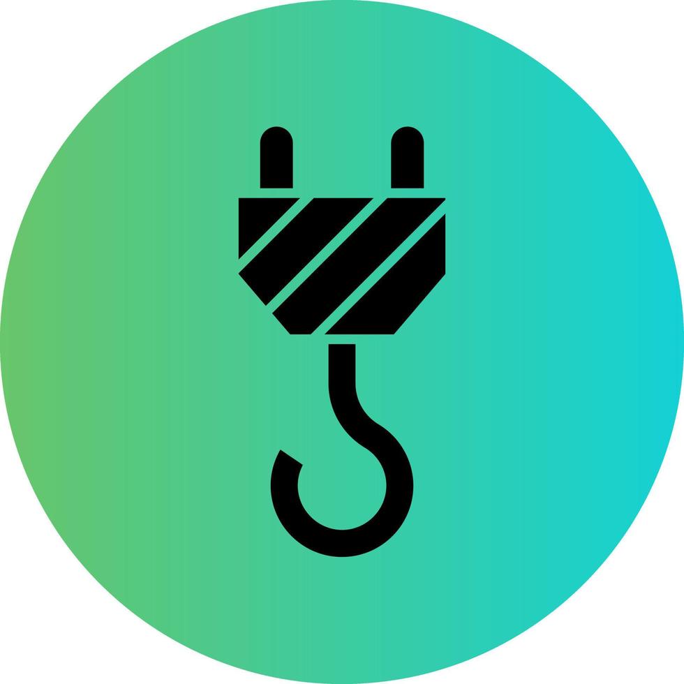 Crane Hook Vector Icon Design