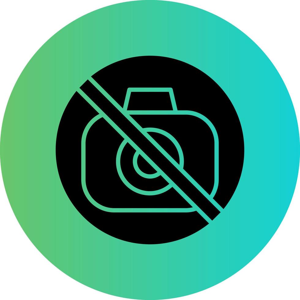 No Camera Vector Icon Design