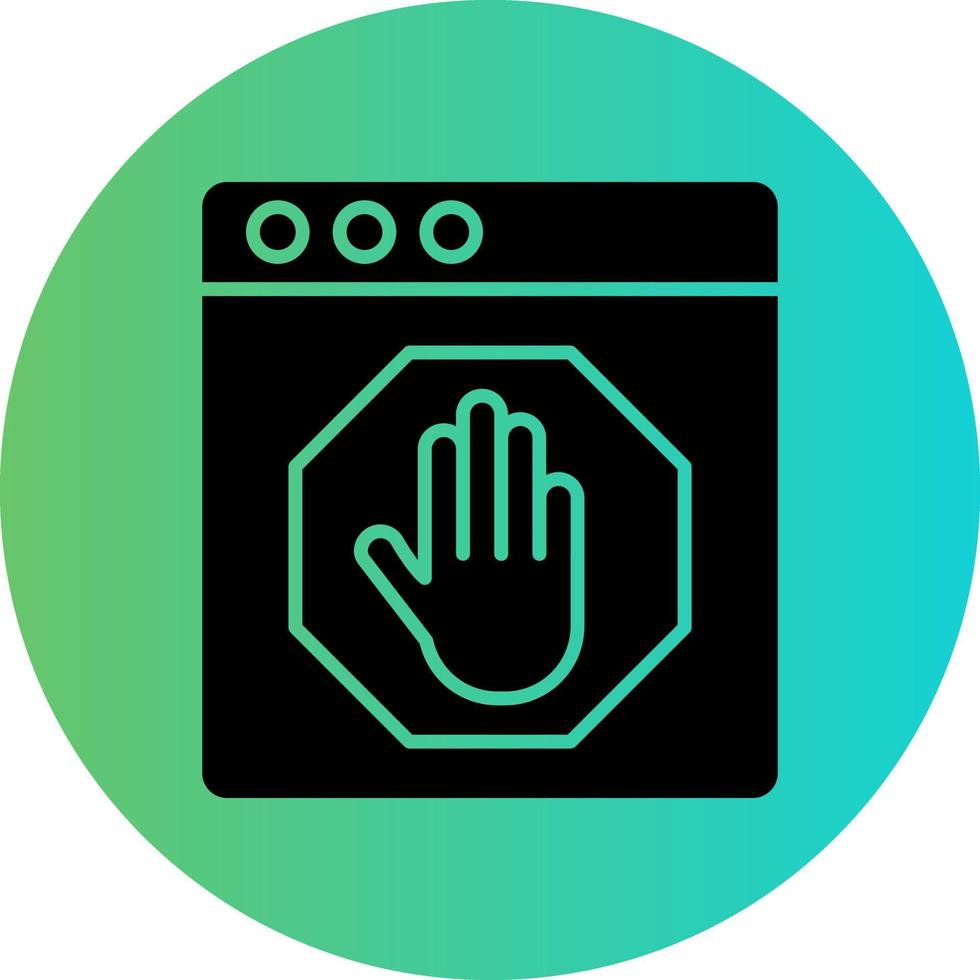 AD Blocker Vector Icon Design