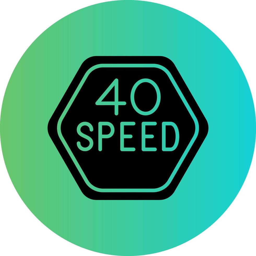 Speed Limit Vector Icon Design