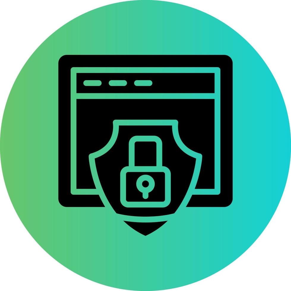 Website Security Vector Icon Design