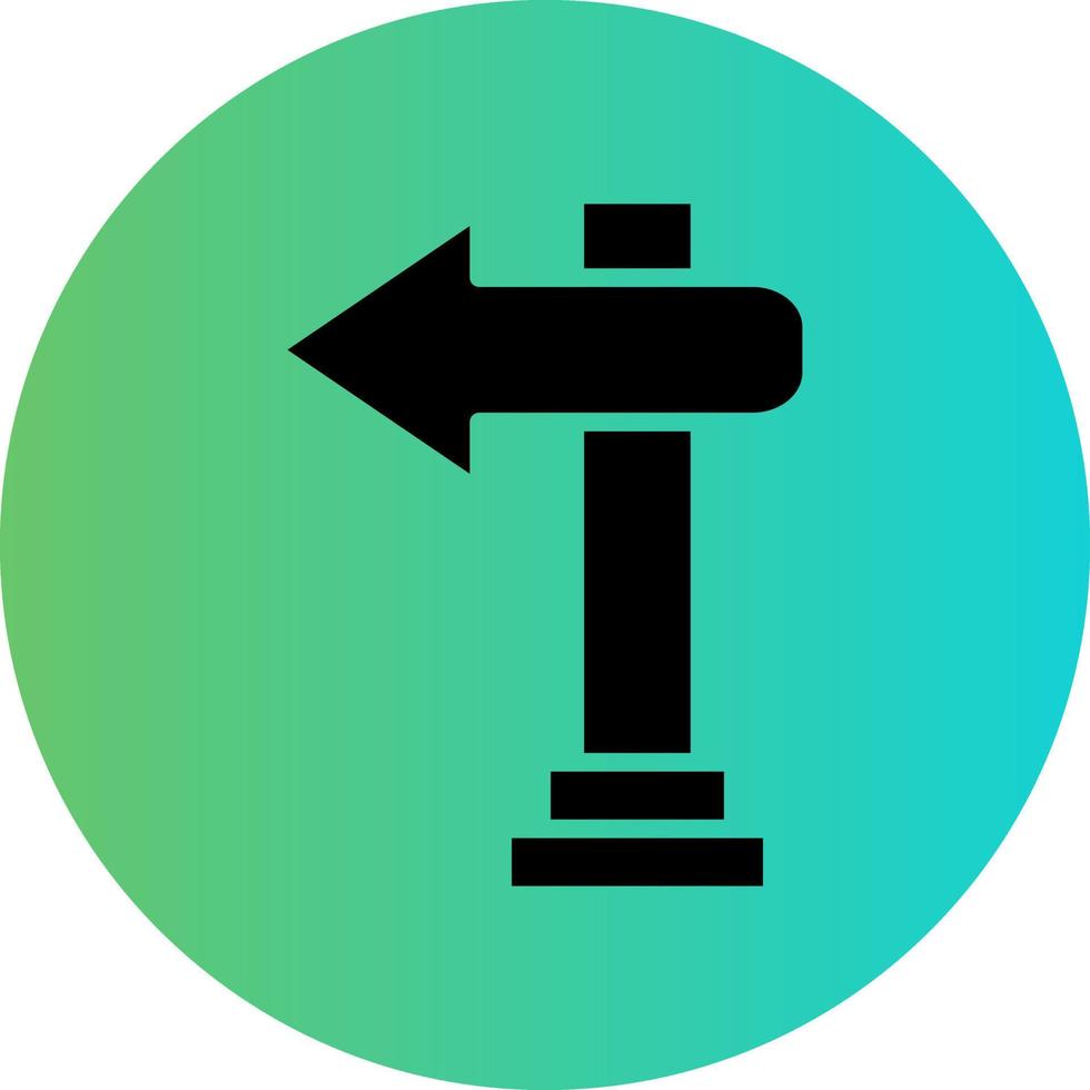 Signboard Left Vector Icon Design