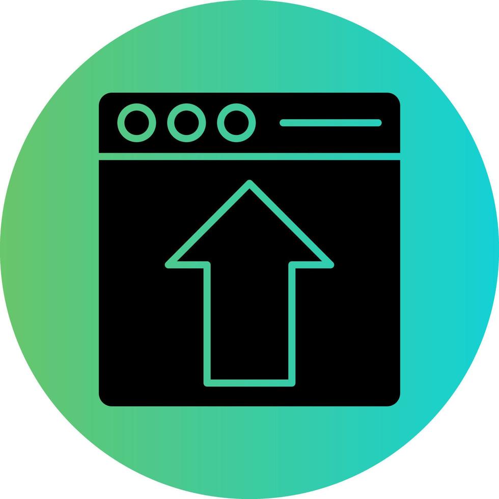 Webpage Upload Vector Icon Design