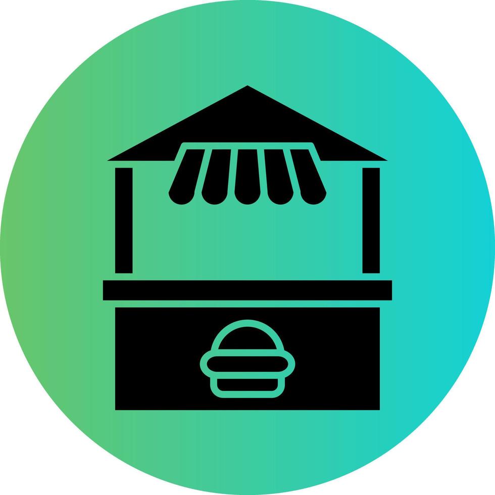 Burger Cart Vector Icon Design