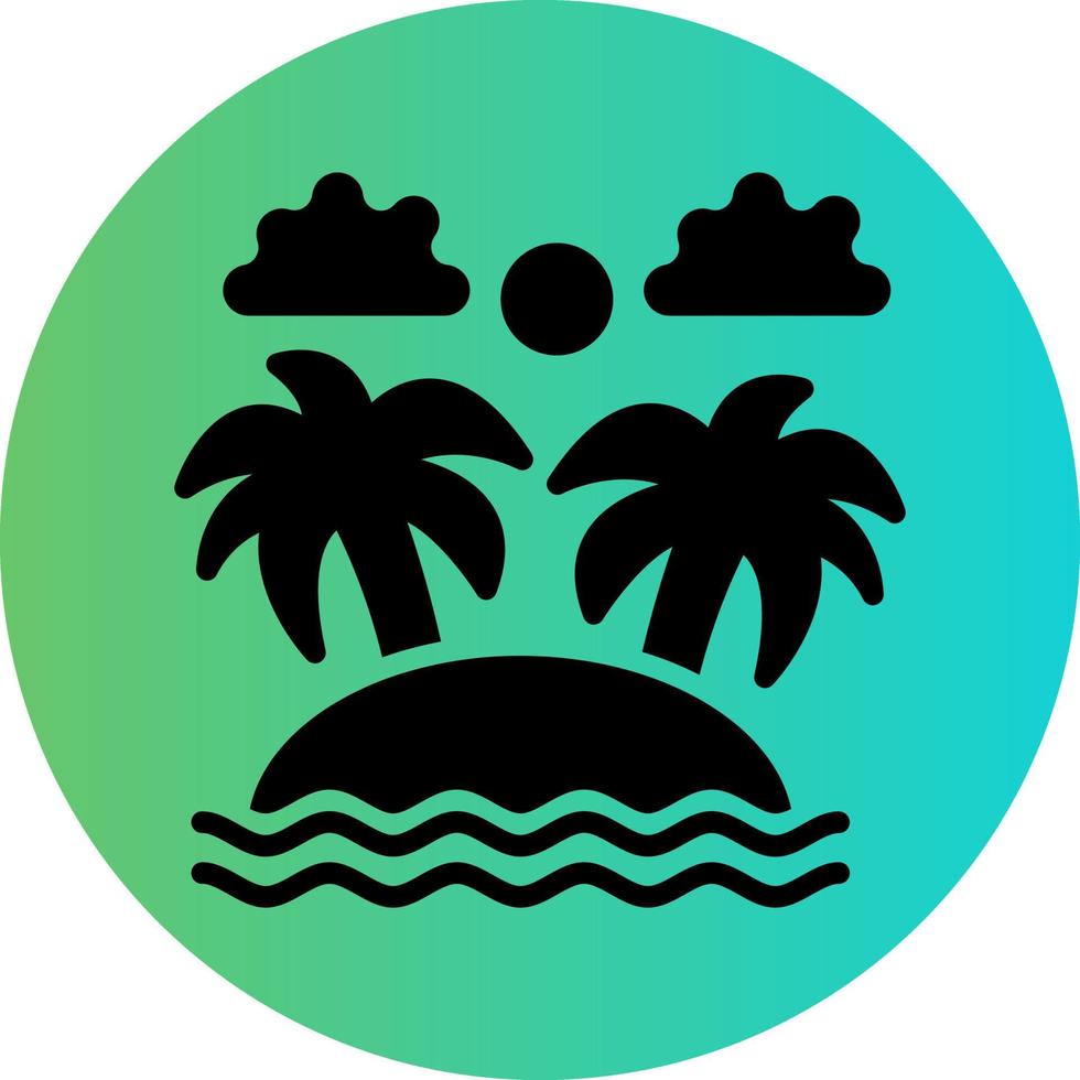 Island Vector Icon Design