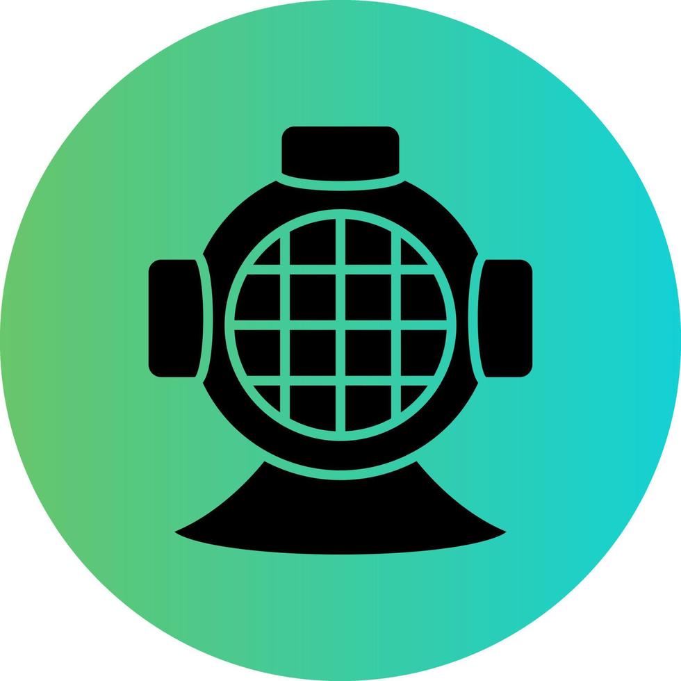 Diving Helmet Vector Icon Design